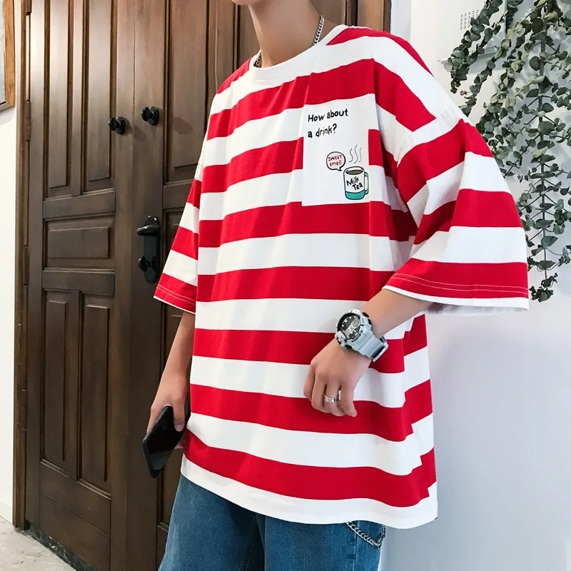 Men T-shirt plus size stripe 2019 new summer thin loose casual male T-shirt half sleeve teenage boy tops hot sale T07
Men T-shirt plus size stripe 2019 new summer thin loose casual male T-shirt half sleeve teenage boy tops hot sale T07