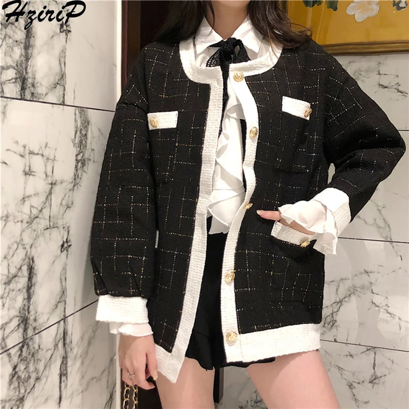 Hzirip New Fashional Coat Cardigan Regular 2019 Spring Autumn Plaid Coat Casual Comfortable Loose All-Match Outerwear Texture
Hzirip New Fashional Coat Cardigan Regular 2019 Spring Autumn Plaid Coat Casual Comfortable Loose All-Match Outerwear Texture