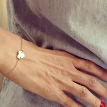 2019 Minimalistische Single Layer Goud Zilver Kleur Sweet Heart Charm Armbanden Bangles Voor Vrouwen Slanke Ketting Vriendschap Armbanden(China)