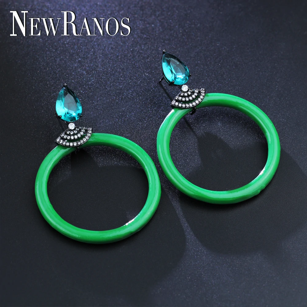 Vintage Drop Earrings Green Crystal Big Circle Dangle Earrings Large Round Drop Earrings for Bohemia Women Jewelry EFX007884
Vintage Drop Earrings Green Crystal Big Circle Dangle Earrings Large Round Drop Earrings for Bohemia Women Jewelry EFX007884