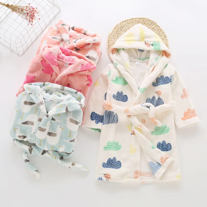 Cartoon Kids Robes Flannel Child Boys Girls Bath Robes Lovely Animal Hooded Pajamas Long Sleeve Baby Boy Bathrobe Child Clothing
Cartoon Kids Robes Flannel Child Boys Girls Bath Robes Lovely Animal Hooded Pajamas Long Sleeve Baby Boy Bathrobe Child Clothing
