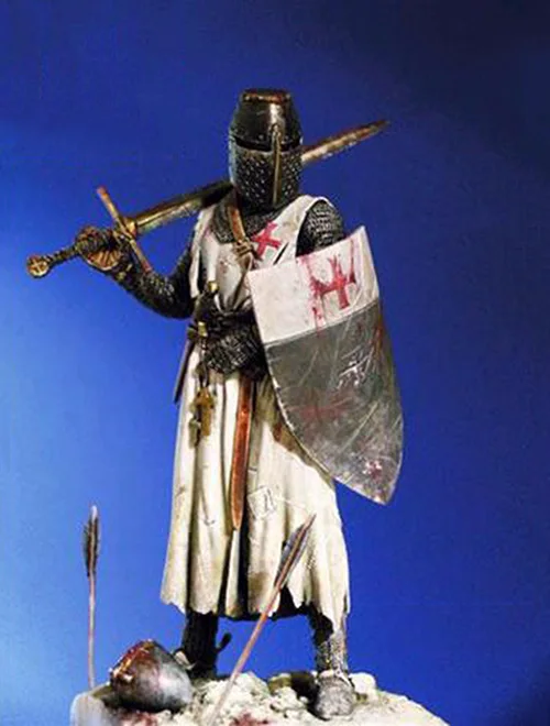 Неокрашенный набор 1/18 90 мм древний темплар рыцарь фантастическая фигурка