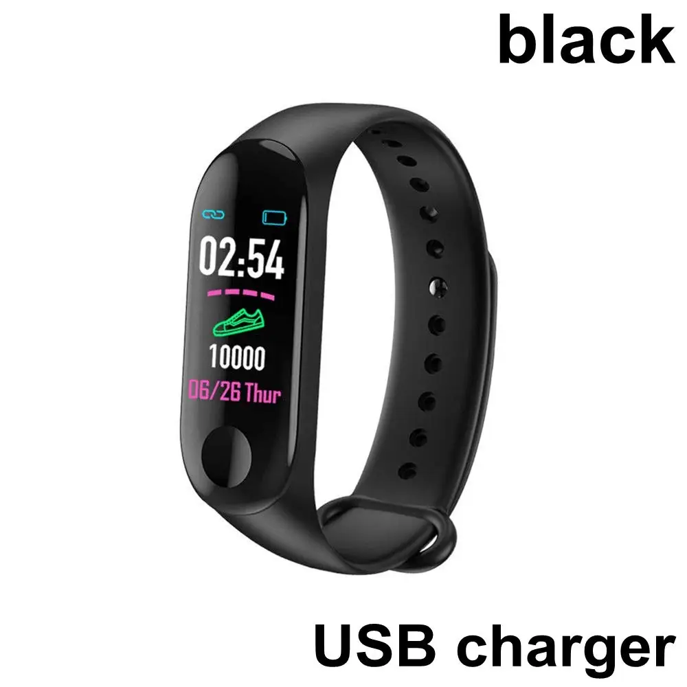 M3 Fitness Smart Bracelet Blood Pressure Heart Rate Monitor Colorful Touch Screen Smart Band Wristband Step Counter
M3 Fitness Smart Bracelet Blood Pressure Heart Rate Monitor Colorful Touch Screen Smart Band Wristband Step Counter