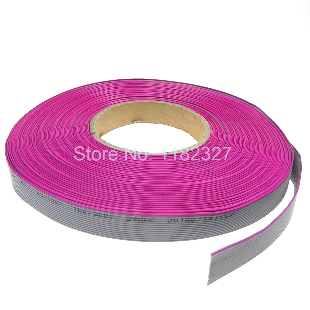 

(1 meter/lot) Flat Ribbon Cable UL2651 14Pin 1.27mm pitch 1 meter length Grey Color IDC cable Free Shipping