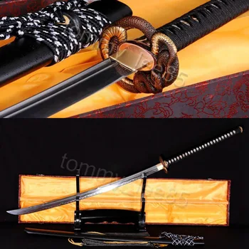 LYUESWORD JAPANESE NAGINATA SWORD SHARP FOLDED STEEL CLAY TEMPERED HEAT TREATED BLADE PRACTICAL BRASS SNAKE TSUBA OX HORN BLACK
LYUESWORD JAPANESE NAGINATA SWORD SHARP FOLDED STEEL CLAY TEMPERED HEAT TREATED BLADE PRACTICAL BRASS SNAKE TSUBA OX HORN BLACK