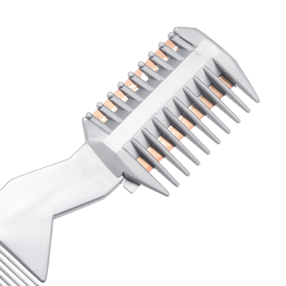 Mayitr Silver New Professional Barber Hair Cutting Razor Comb DIY Cutting Thinning Razor Comb For Salon Tool with Blade