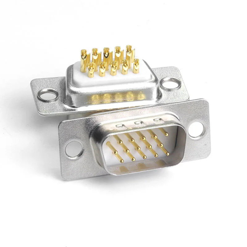 Pure copper DB15 male female head 3 rows 15 pins welding head metal shell connector computer video interface VGA plug
Pure copper DB15 male female head 3 rows 15 pins welding head metal shell connector computer video interface VGA plug
