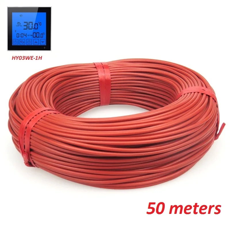 50 meters 12K Underfloor Silicone Rubber Infrared Heating Wire Carbon Fiber Warm Floor Heating Cable
50 meters 12K Underfloor Silicone Rubber Infrared Heating Wire Carbon Fiber Warm Floor Heating Cable