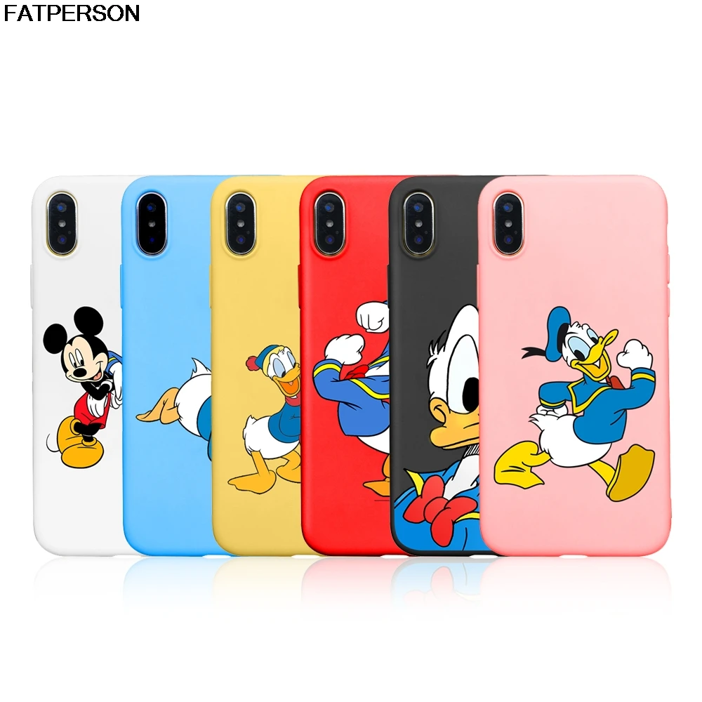 

donald duck phone case For iphone 8 7 6 6s Plus SE 5S 5 case Multi colored Soft TPU phone cover For iphone X XS XS MAX XR capa