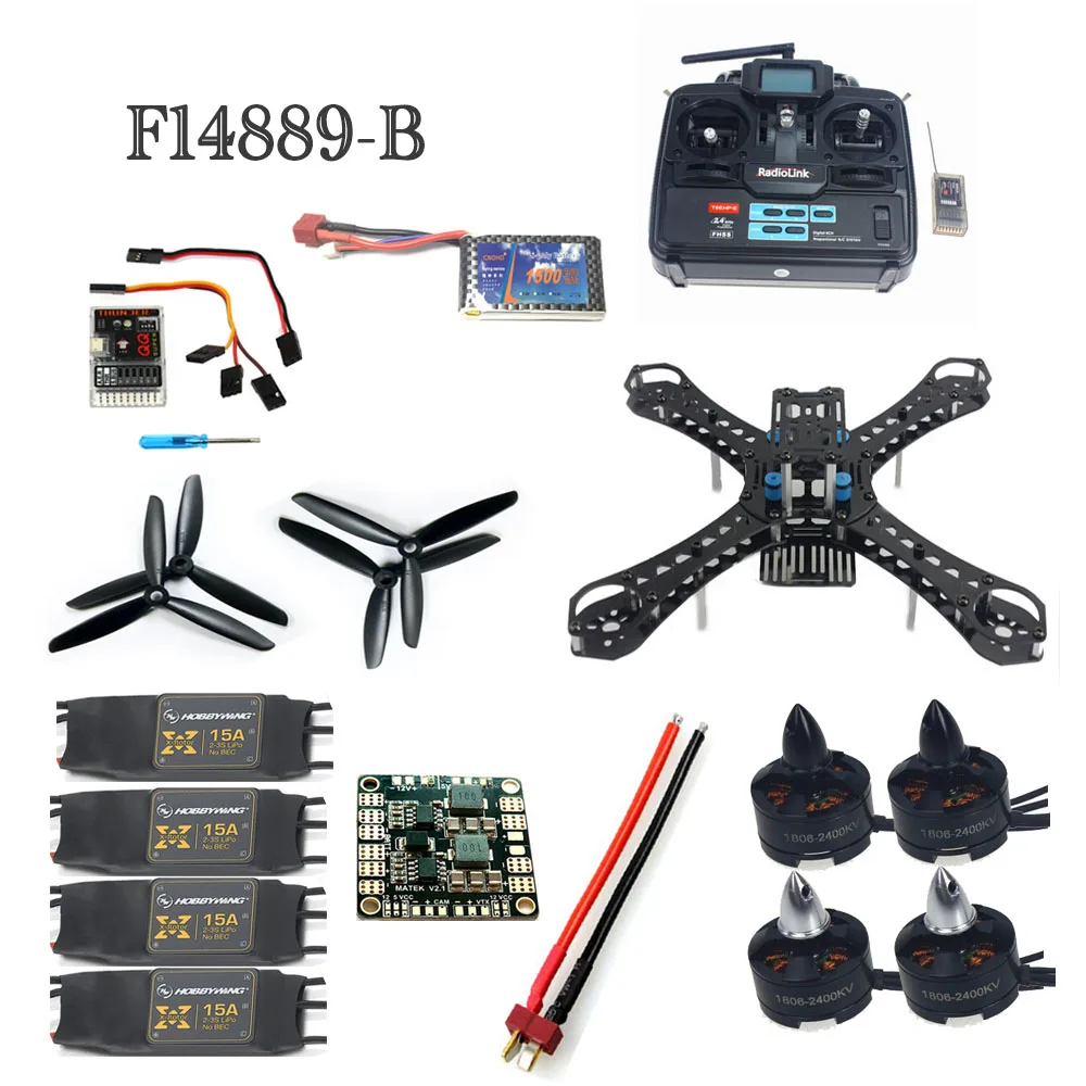 F14889-B Mini 250 RC Alien Across Quadcopter DIY FPV QQ Super Flight Control 15A ESC 2400KV Motor 6CH Remote 1500mAh Battery
F14889-B Mini 250 RC Alien Across Quadcopter DIY FPV QQ Super Flight Control 15A ESC 2400KV Motor 6CH Remote 1500mAh Battery
