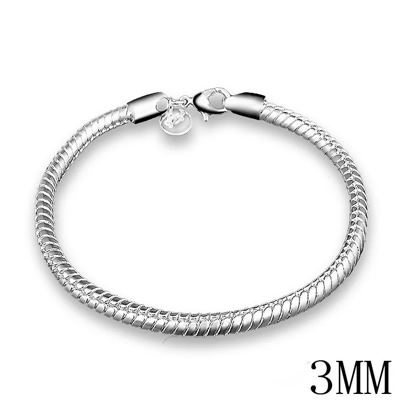 Trendy Bracelets For Women Men 925 Silver Men's Women's Bracelet Jewelry Fashion 3MM 4mm 20cm Length Hip Hop Party Rock Jewelry
Trendy Bracelets For Women Men 925 Silver Men's Women's Bracelet Jewelry Fashion 3MM 4mm 20cm Length Hip Hop Party Rock Jewelry