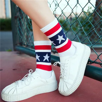 Cotton Women Socks Girl Colorful Stripes Star Skateboard Korean Designer College Retro Art Tide Ankle Socks Female
Cotton Women Socks Girl Colorful Stripes Star Skateboard Korean Designer College Retro Art Tide Ankle Socks Female