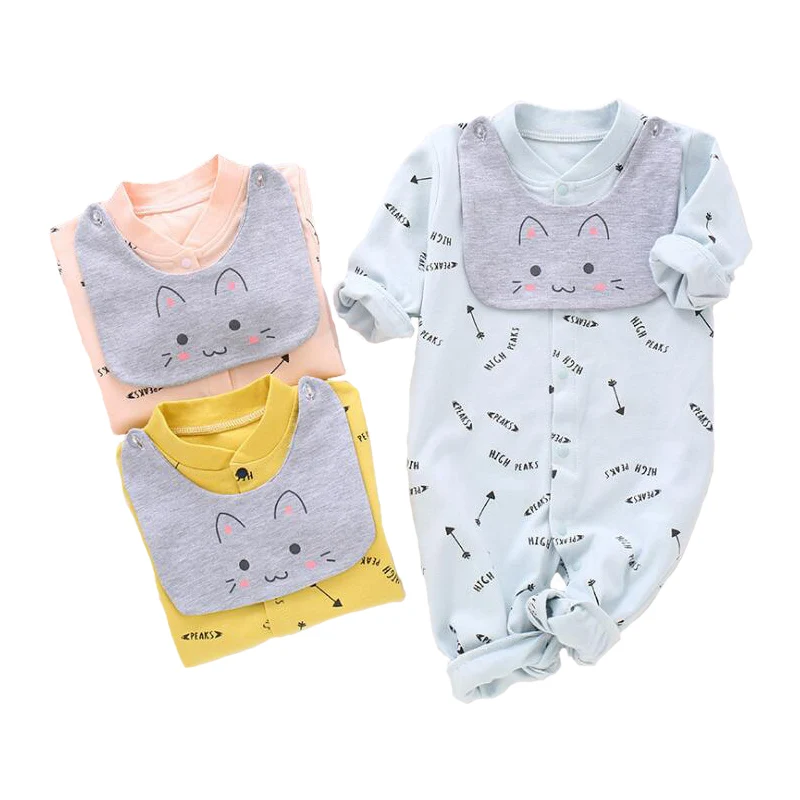 Baby Rompers bibs suit Boy Girl Clothing Newborn Cotton Outfit fashion Bebe Clothes Romper+bib 2pcs/set
Baby Rompers bibs suit Boy Girl Clothing Newborn Cotton Outfit fashion Bebe Clothes Romper+bib 2pcs/set