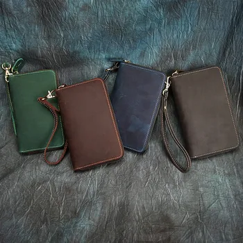 2018 Luxury Real Cow Genuine Leather Purse Men's Clutch Wallets Handy Bags Business Wallet Men Black Brown Zipper Wristlet Strap
2018 Luxury Real Cow Genuine Leather Purse Men's Clutch Wallets Handy Bags Business Wallet Men Black Brown Zipper Wristlet Strap
