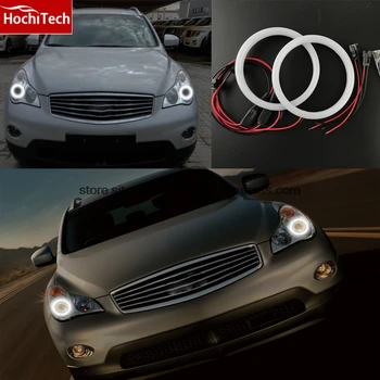 

HochiTech Eexcellent milk white cotton cover SMD angel eyes halo ring kit daytime running light DRL for Infiniti QX50 2013