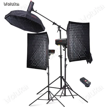 High-power high-speed flash with grille softbox Light stand photography three-lamp set Photo Studio kit CD50 T02
High-power high-speed flash with grille softbox Light stand photography three-lamp set Photo Studio kit CD50 T02