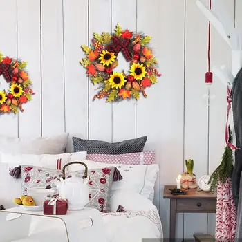 Thanksgiving Christmas Wooden Decoration Simulation Wreath New Style Maple Leaf Sunflower Vine Window Home Pendant
Thanksgiving Christmas Wooden Decoration Simulation Wreath New Style Maple Leaf Sunflower Vine Window Home Pendant