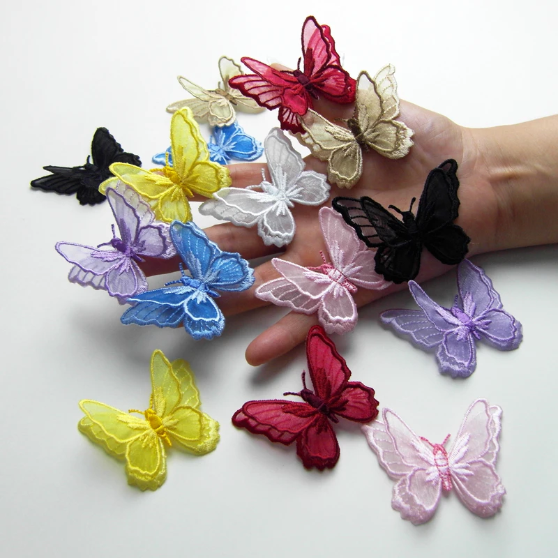 Double layer butterfly organza embroidery lace cloth clothing diy patch paste hand-decorated wedding dress headdress accessories
Double layer butterfly organza embroidery lace cloth clothing diy patch paste hand-decorated wedding dress headdress accessories