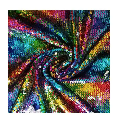 100x130cm 5MM Colorful Mermaid Reversible Sparkly Color Changeable Sheet Sequin Fabric For Clothes Cushion Table Runners Decor
100x130cm 5MM Colorful Mermaid Reversible Sparkly Color Changeable Sheet Sequin Fabric For Clothes Cushion Table Runners Decor