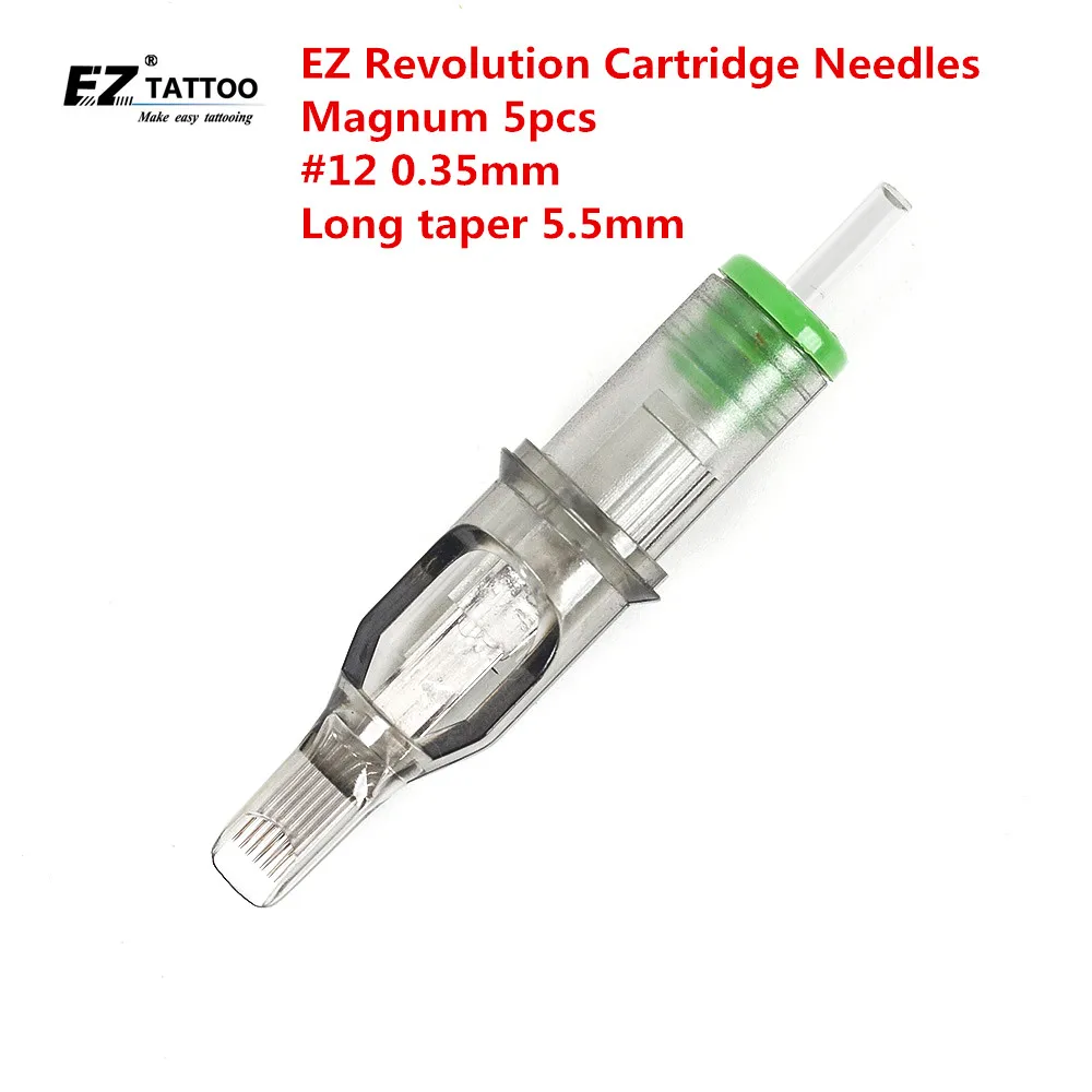 EZ Revolution Cartridge Tattoo Needles Magnum #12 0.35 mm Long Taper 5.5mm for Cartridge Machine and Grips 5pcs/lot
EZ Revolution Cartridge Tattoo Needles Magnum #12 0.35 mm Long Taper 5.5mm for Cartridge Machine and Grips 5pcs/lot