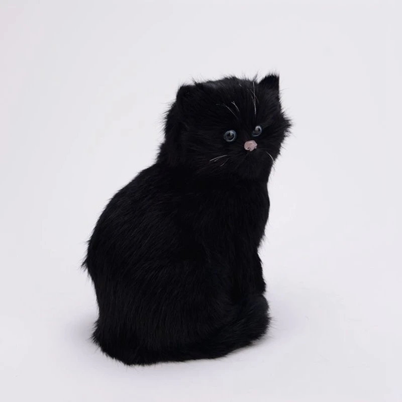 simulation cat mini persian cat model plush toys home accessories deco for children girlfriends birthday gifts 16x12x18cm DY80045 (8)