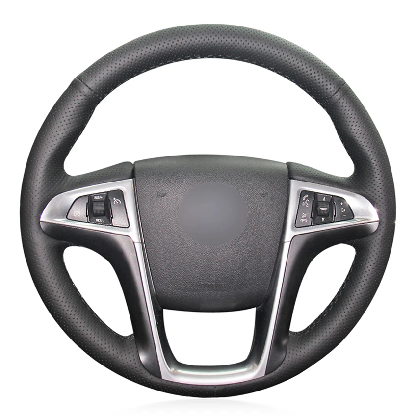 Black PU Faux Leather DIY Hand-stitched Car Steering Wheel Cover for Buick Lacrosse 2009-2012 Chevrolet Equinox
Black PU Faux Leather DIY Hand-stitched Car Steering Wheel Cover for Buick Lacrosse 2009-2012 Chevrolet Equinox
