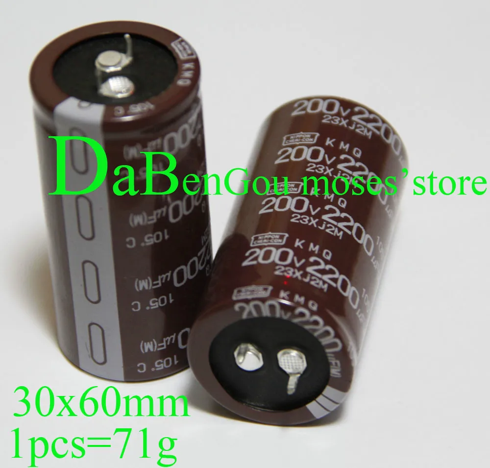 200v 2200uf 100% Original New NI-PPON CHEMI-CON NCC KMQ Electrolytic Capacitor Radial Capacitance 30x60mm (10pcs)
200v 2200uf 100% Original New NI-PPON CHEMI-CON NCC KMQ Electrolytic Capacitor Radial Capacitance 30x60mm (10pcs)