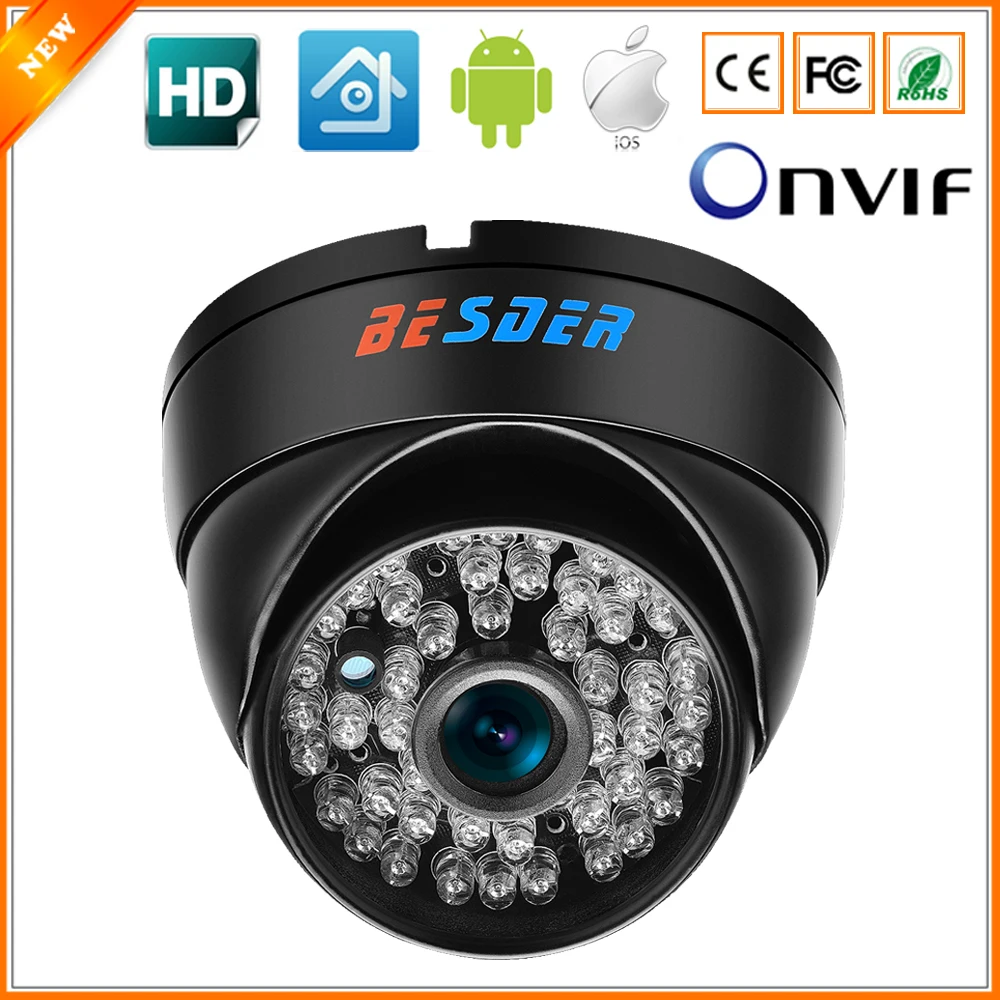 BESDER Wide Angle 2.8mm Vandal Proof 1080P IP Camera Dome Waterproof 48 PCS IR LED Indoor Outdoor Network IP Camera IR Cut ONVIF
BESDER Wide Angle 2.8mm Vandal Proof 1080P IP Camera Dome Waterproof 48 PCS IR LED Indoor Outdoor Network IP Camera IR Cut ONVIF