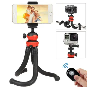 Flexible Smartphone Camera Tripod with Remote Shutter Portable Travel Tripod with Bluetooth Remote For Gopro Smartphones
Flexible Smartphone Camera Tripod with Remote Shutter Portable Travel Tripod with Bluetooth Remote For Gopro Smartphones