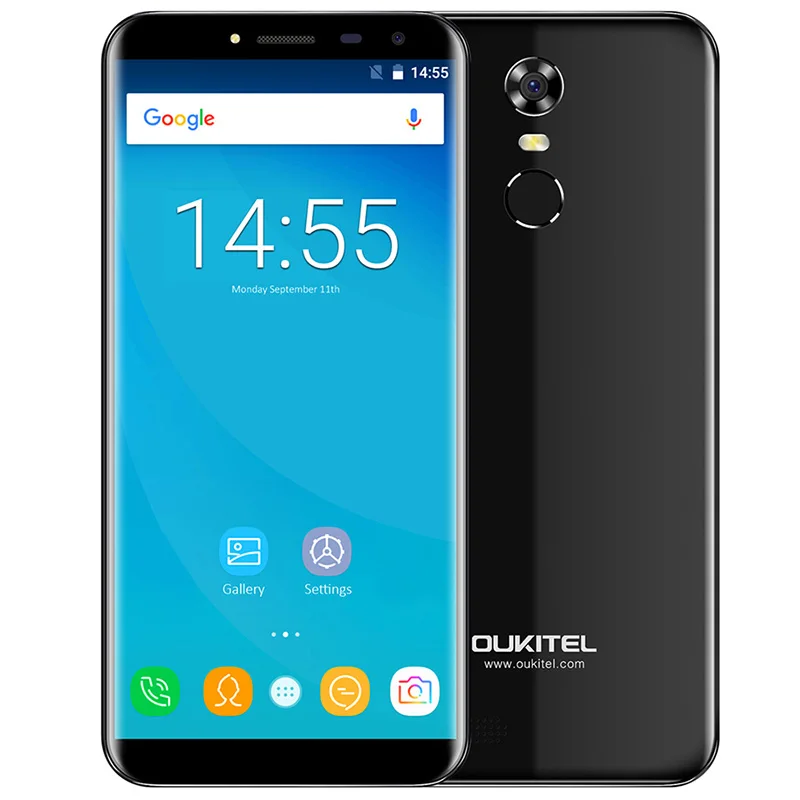 OUKITEL C8 3g смартфон 5 дюйма 2.5D Arc Экран Android 7 0 MTK6580A 1. Гц 4 ядра 2 Гб 16 GB отпечатков