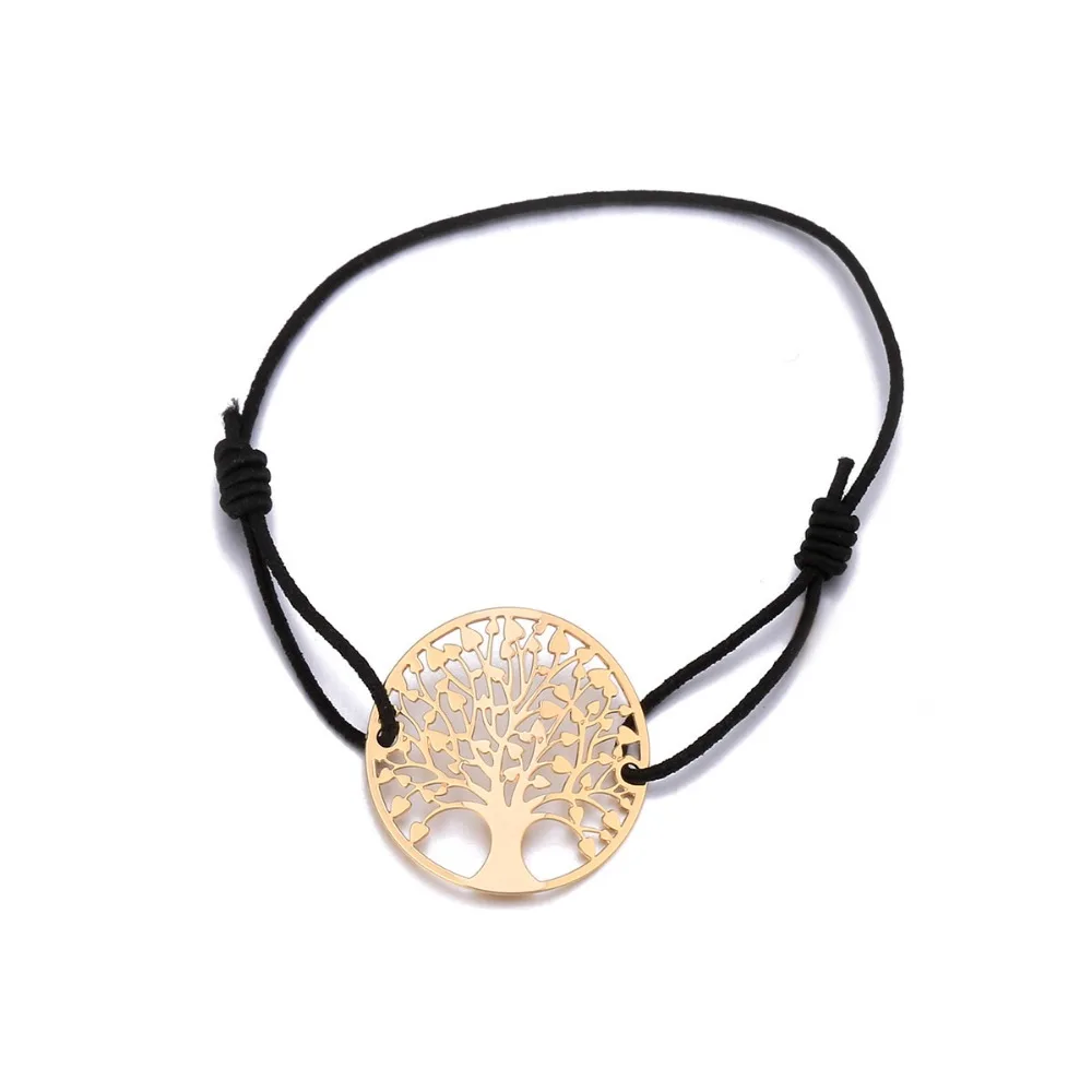 Hollow Tree of life Charm Bracelet Pendant Rose Gold Silver Elastic Adjustable Rope pulseras de cuero Gift For Women Friend 2019
Hollow Tree of life Charm Bracelet Pendant Rose Gold Silver Elastic Adjustable Rope pulseras de cuero Gift For Women Friend 2019
