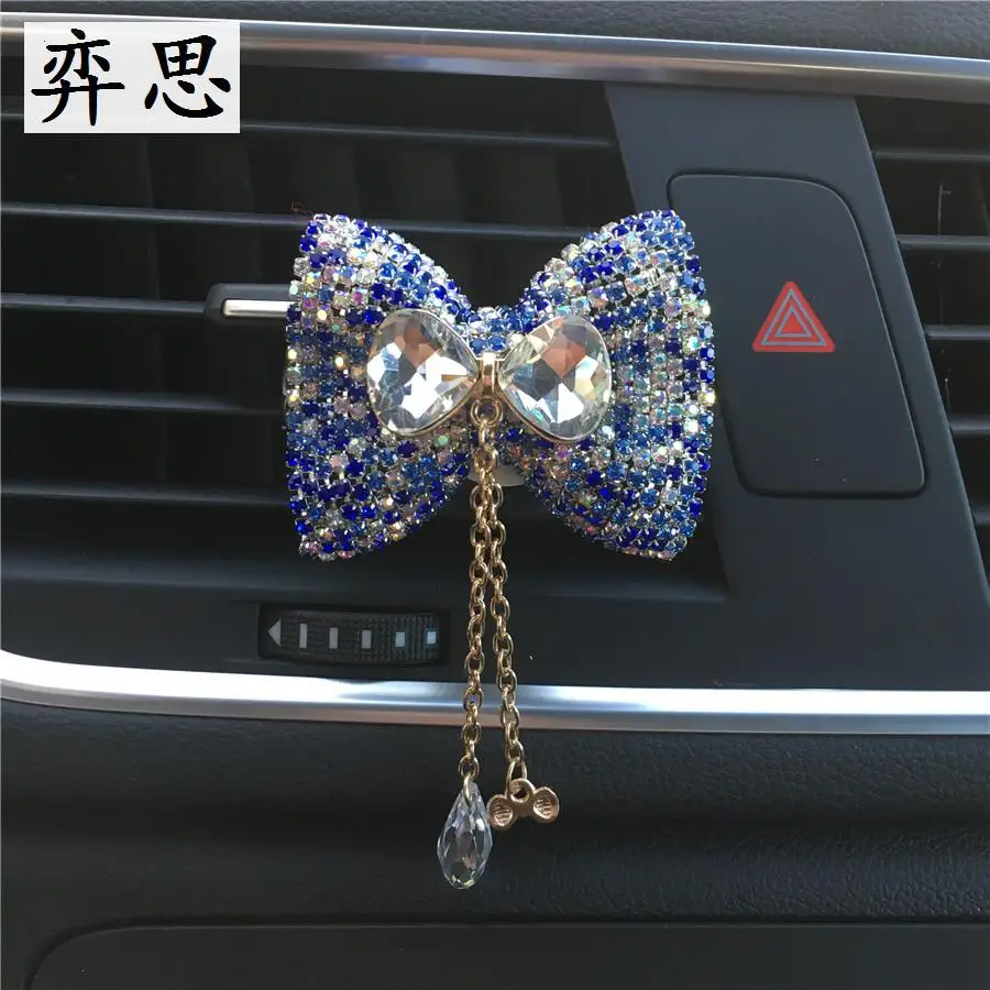 Butterfly knot car perfume clip Air Conditioning decoration Rhinestone Pendant Car styling Air Freshener Perfumes 100 Original
Butterfly knot car perfume clip Air Conditioning decoration Rhinestone Pendant Car styling Air Freshener Perfumes 100 Original