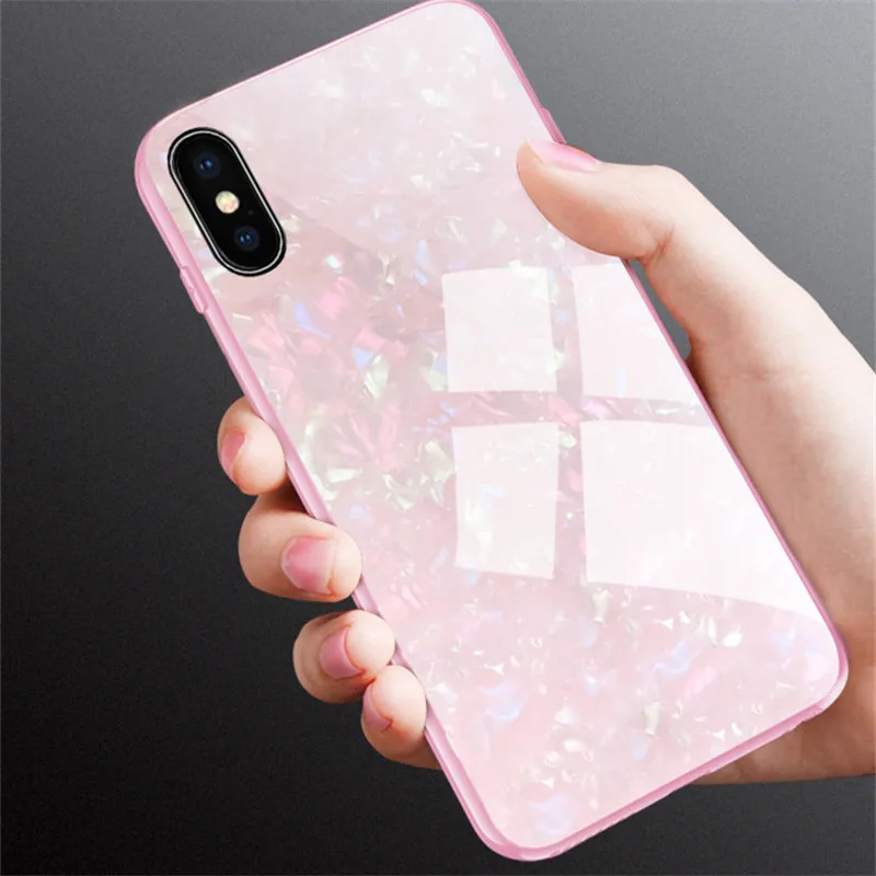 Tempered Glass Case For iPhone X 7 8 6 6 S Plus Back Cover conch shell Case For iPhone 8 8 Plus X XS MAX XR phone coque Capa
Tempered Glass Case For iPhone X 7 8 6 6 S Plus Back Cover conch shell Case For iPhone 8 8 Plus X XS MAX XR phone coque Capa