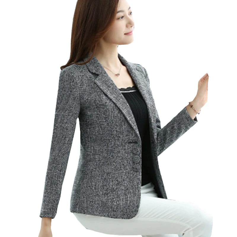 2018 Autumn Women Solid Work Blazers OL Style Slim Elegant Jackets Coats Female One Button Cotton Linen Blazer 4XL 5XL ZY4163
2018 Autumn Women Solid Work Blazers OL Style Slim Elegant Jackets Coats Female One Button Cotton Linen Blazer 4XL 5XL ZY4163