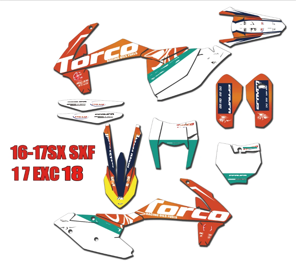 Motorcycle PVC translucent film Full Stickers For KTM SX SXF XC XCF 2016 2017 2018 DIY Customizable number personality decals
Motorcycle PVC translucent film Full Stickers For KTM SX SXF XC XCF 2016 2017 2018 DIY Customizable number personality decals