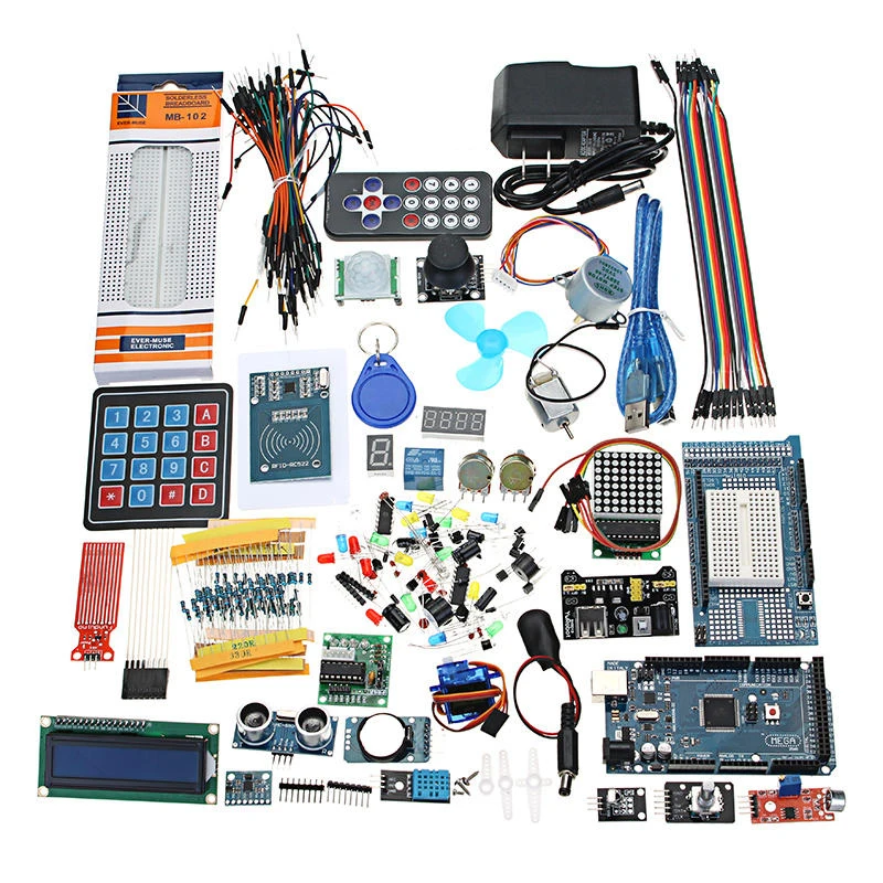 Mega 2560 Project The Most Complete Starter Kit Ultimate Starter Kit for Arduino With Plastic storage box
Mega 2560 Project The Most Complete Starter Kit Ultimate Starter Kit for Arduino With Plastic storage box