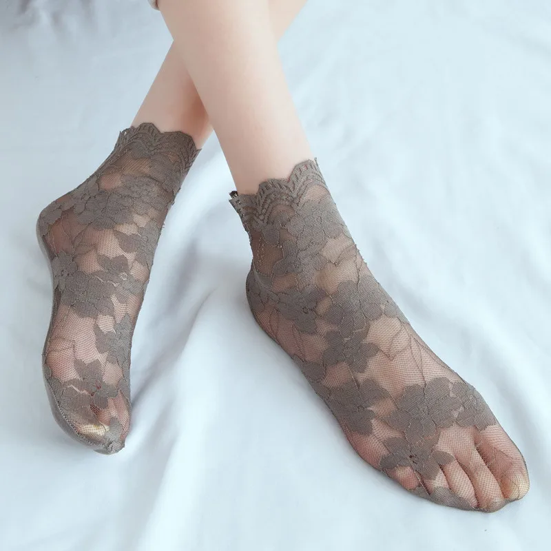 Vintage Mesh Socks Transparent Crystal Female Ultra-thin Lace Up Floral Summer Footsies 2019 New Fashion 1pair Drop Shipping
Vintage Mesh Socks Transparent Crystal Female Ultra-thin Lace Up Floral Summer Footsies 2019 New Fashion 1pair Drop Shipping