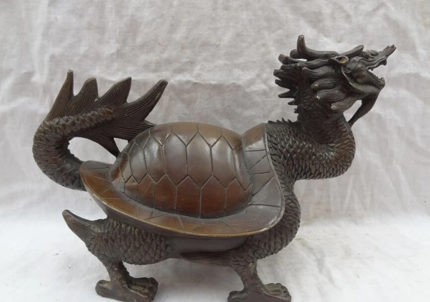 song voge gem S2695 10" Chinese Bronze FengShui Geomancy Longevity Dragon Turtle Tortoise Statue
song voge gem S2695 10" Chinese Bronze FengShui Geomancy Longevity Dragon Turtle Tortoise Statue