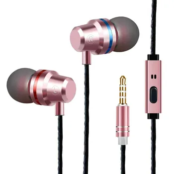 Metal Earphone Heavy Bass In-ear Earphone Wire-controlled Earplug Single-sided K-song with Micphone Earpiece
Metal Earphone Heavy Bass In-ear Earphone Wire-controlled Earplug Single-sided K-song with Micphone Earpiece