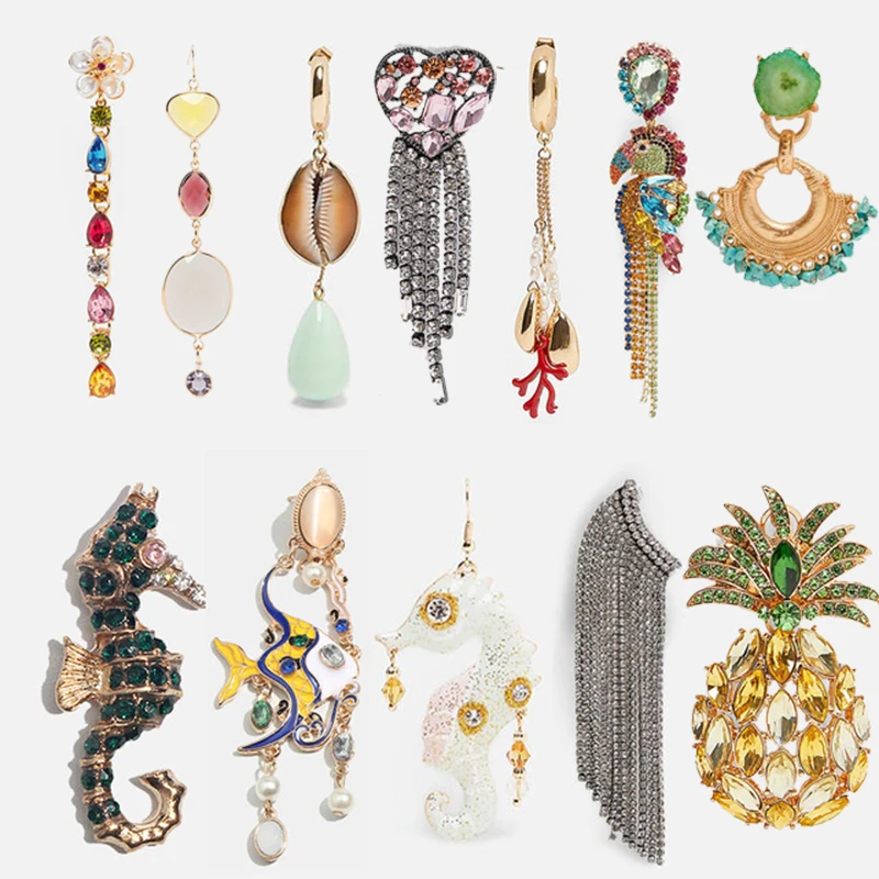 Dvacaman 2019 New ZA Fashion Glass Crystal Drop Earrings for Women Girls Wedding Colorful Birds Fish Statement Earrings Jewelry
Dvacaman 2019 New ZA Fashion Glass Crystal Drop Earrings for Women Girls Wedding Colorful Birds Fish Statement Earrings Jewelry