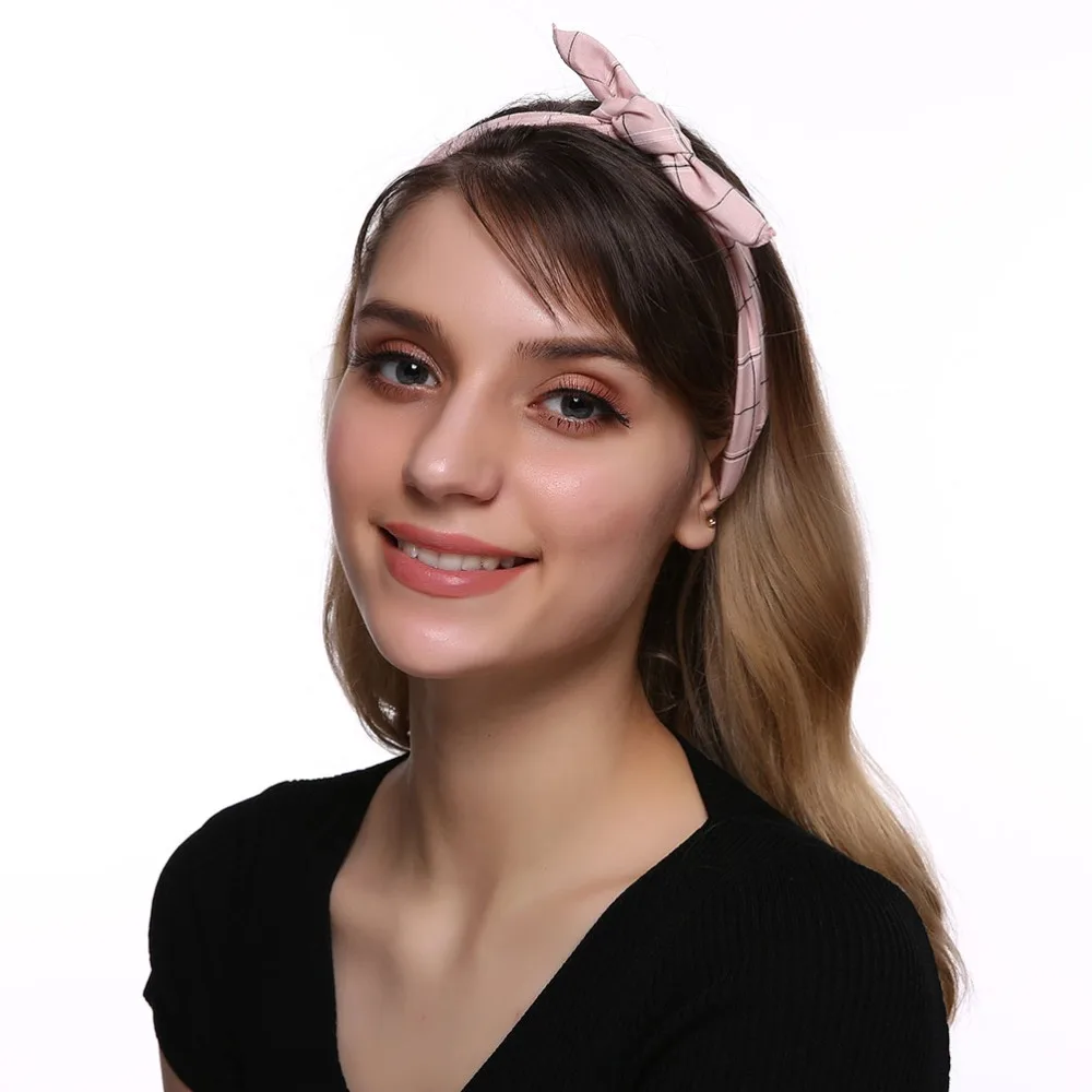 Lovely Adjustable Crossed Cosplay Rabbit Ears Headband Plaid Headdress Striped Headwear Womens Hair Accessories Girls Ornament
Lovely Adjustable Crossed Cosplay Rabbit Ears Headband Plaid Headdress Striped Headwear Womens Hair Accessories Girls Ornament