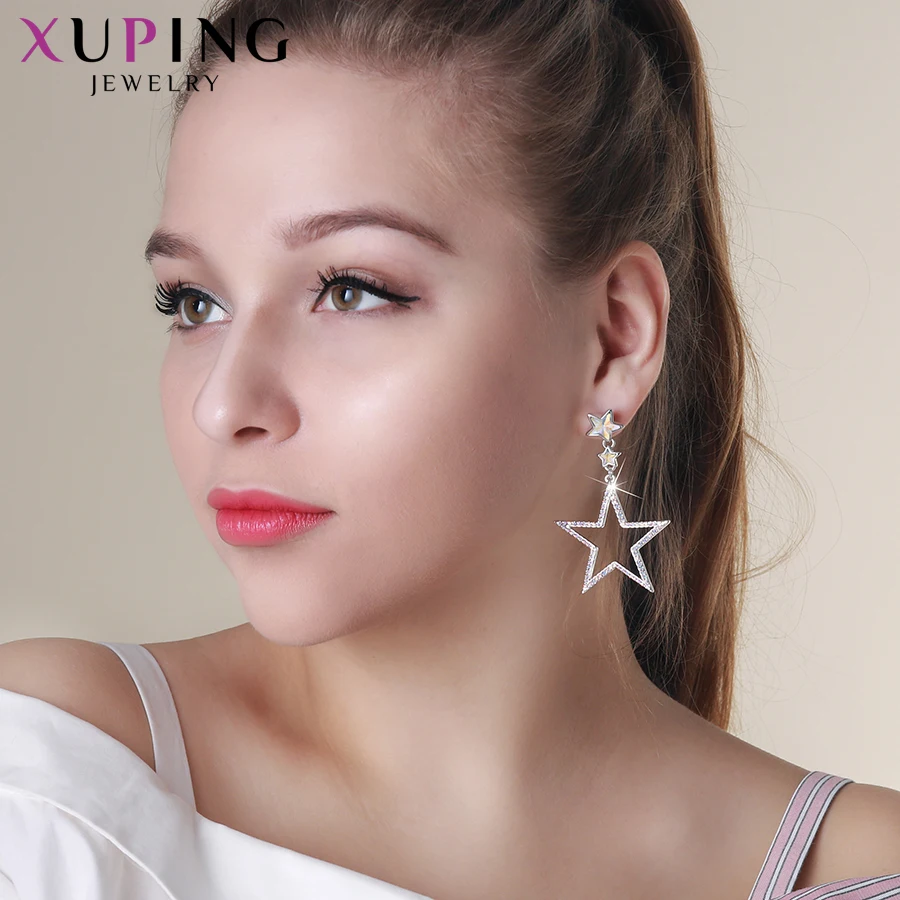 Xuping Star Shape Earrings Temperament Crystals from Swarovski Simple Jewelry for Women Christmas Gifts M67-20433
Xuping Star Shape Earrings Temperament Crystals from Swarovski Simple Jewelry for Women Christmas Gifts M67-20433