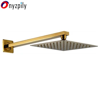 Luxury Golden Brass 8" Rainfall Ultrathin Shower Head + Wall Mount Copper Shower Arm 38cm Hot&Cold Water
Luxury Golden Brass 8" Rainfall Ultrathin Shower Head + Wall Mount Copper Shower Arm 38cm Hot&Cold Water