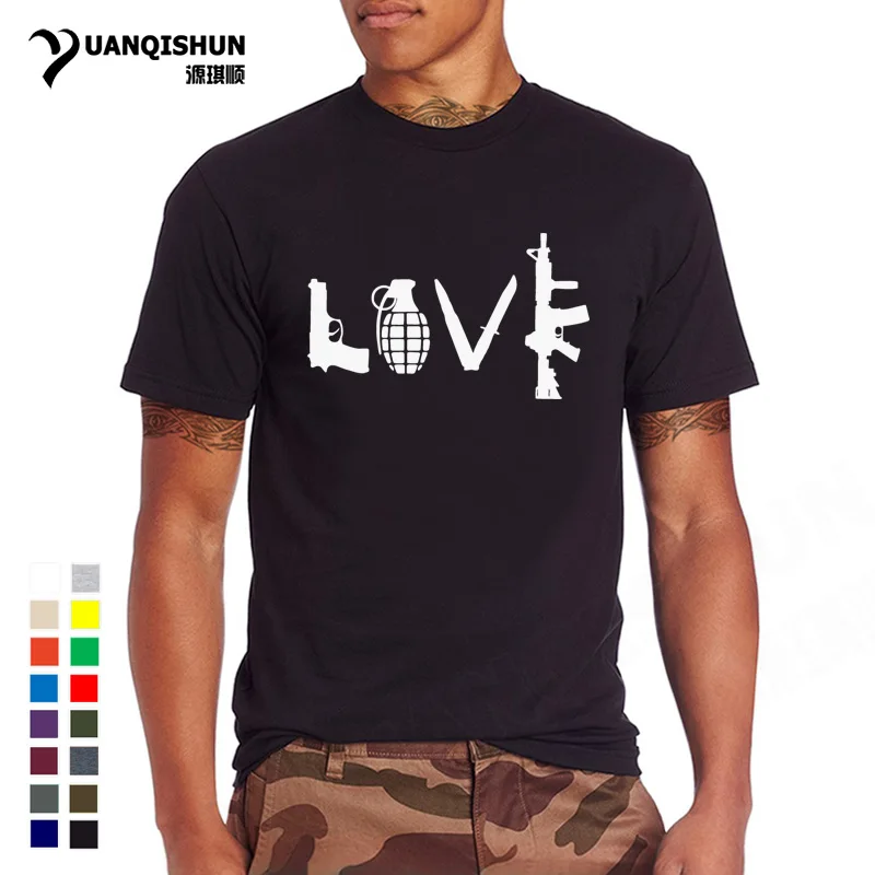 LOVE With Guns Men T Shirt Hand Gun dagger AR15 AK47 Novelty Combination Pattern T-shirt 16 Colors 100% Cotton Tops Tees Street
LOVE With Guns Men T Shirt Hand Gun dagger AR15 AK47 Novelty Combination Pattern T-shirt 16 Colors 100% Cotton Tops Tees Street