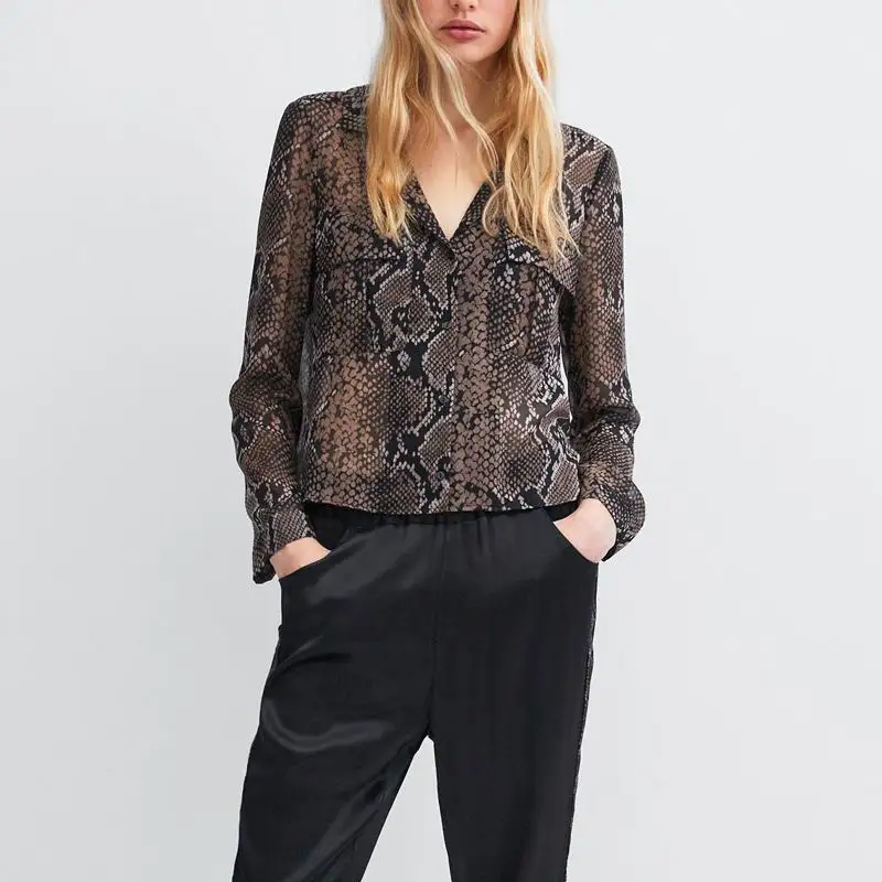 2018 za women's SNAKE PRINT aprint loose women blouses animals print blusa female overalls print animal shirts shorts
2018 za women's SNAKE PRINT aprint loose women blouses animals print blusa female overalls print animal shirts shorts
