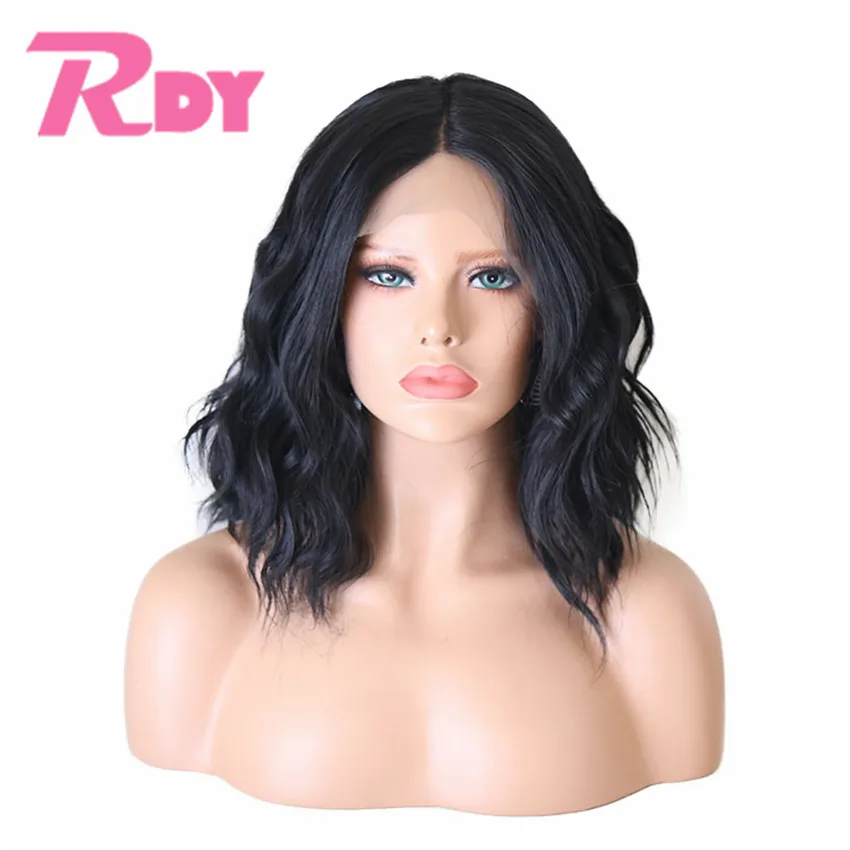 RONGDUOYI 12Inch Short Synthetic Lace Front Wigs for Women Black Natural Wave High Temperature Fiber Bob Wig with Middle Part
RONGDUOYI 12Inch Short Synthetic Lace Front Wigs for Women Black Natural Wave High Temperature Fiber Bob Wig with Middle Part