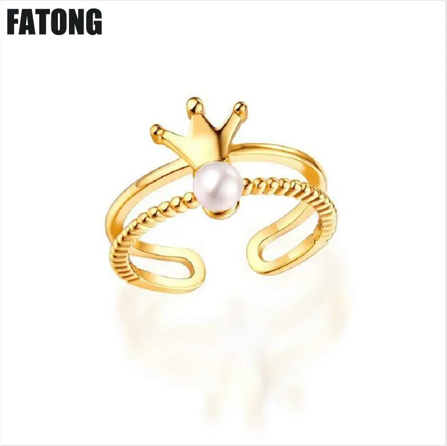 Light luxury jewelry 925 sterling silver crown pearl ring Female small fresh temperament open ring. J092
Light luxury jewelry 925 sterling silver crown pearl ring Female small fresh temperament open ring. J092