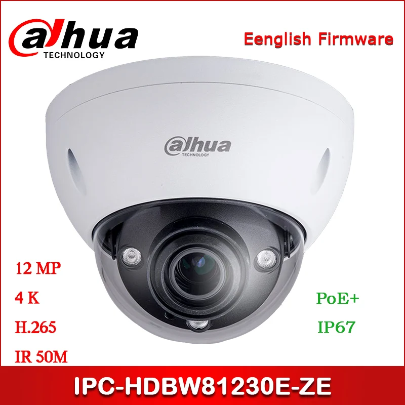 Dahua IP камера IPC-HDBW81230E-ZE 12MP 4 1-16 мм зум-объектив ИК купольная сетевая с POE +