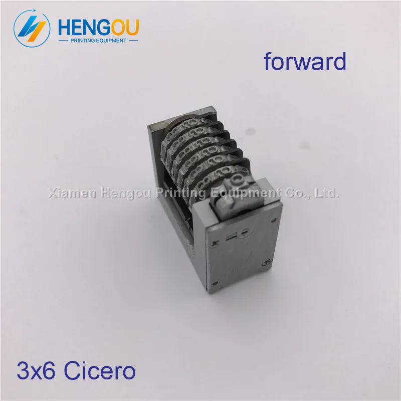 2 PCS full steel 6 digits Numbering Machine 3x6 Cicero forward for Letterpress, Hengoucn, Windmill
2 PCS full steel 6 digits Numbering Machine 3x6 Cicero forward for Letterpress, Hengoucn, Windmill