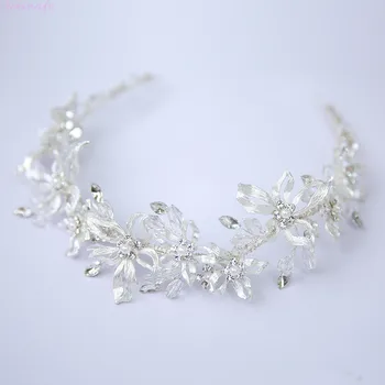 Jonnafe Silver Color Floral Bridal Tiara Hair Crown Handmade Fashion Women Hairband Headpiece Wedding Hair Jewelry
Jonnafe Silver Color Floral Bridal Tiara Hair Crown Handmade Fashion Women Hairband Headpiece Wedding Hair Jewelry